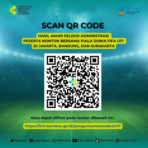 HASIL AKHIR SELEKSI ADMINISTRASI PESERTA NONTON BERSAMA PIALA DUNIA FIFA U17 DI JAKARTA, BANDUNG, DAN SURAKARTA