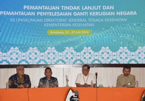 Pertemuan Pamantauan Tindak Lanjut dan Pemantauan Penyelesaian Ganti Kerugian Negara di lingkungan Direktorat Jenderal Tenaga Kesehatan