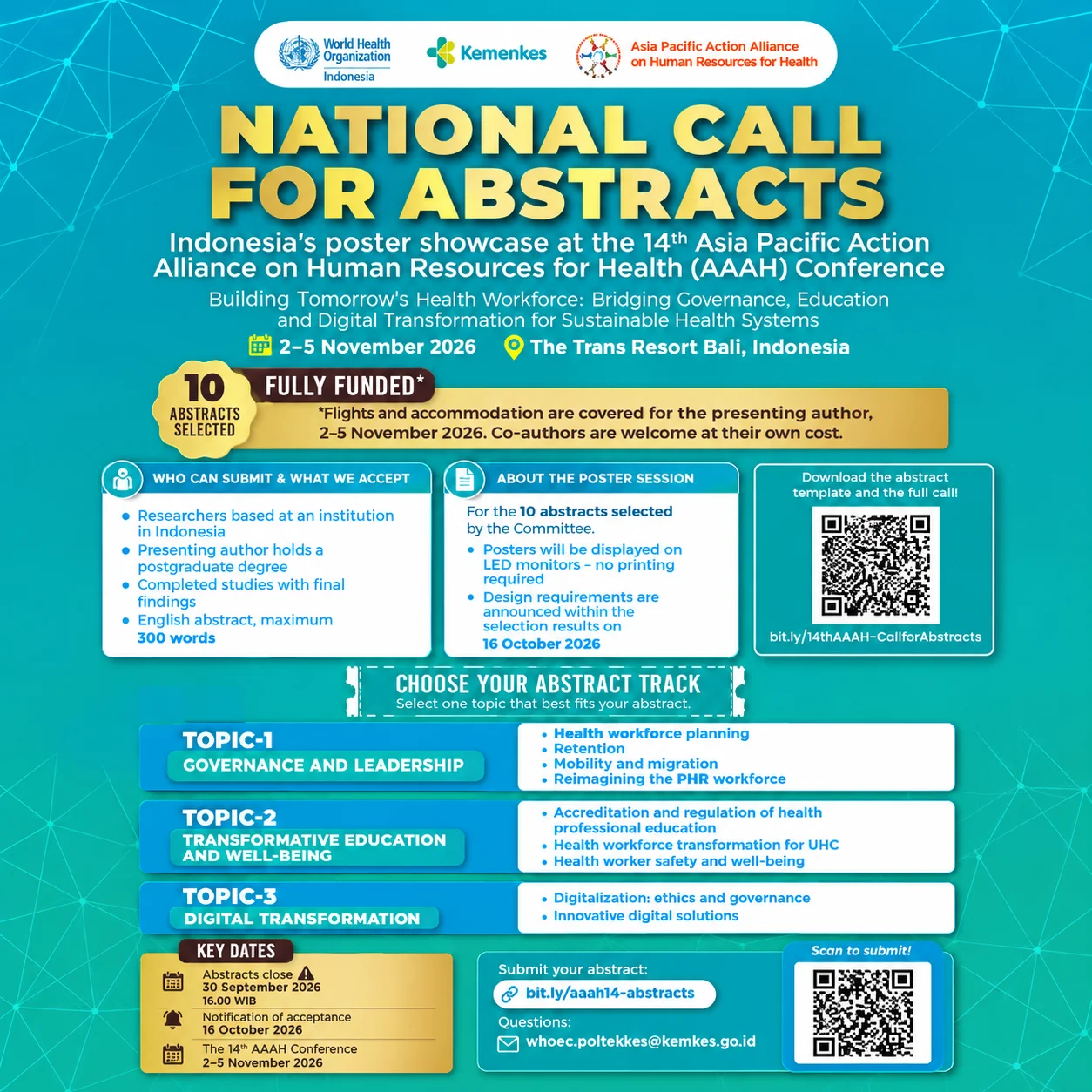 NATIONAL CALL FOR ABSTRACTS — AAAH 2026