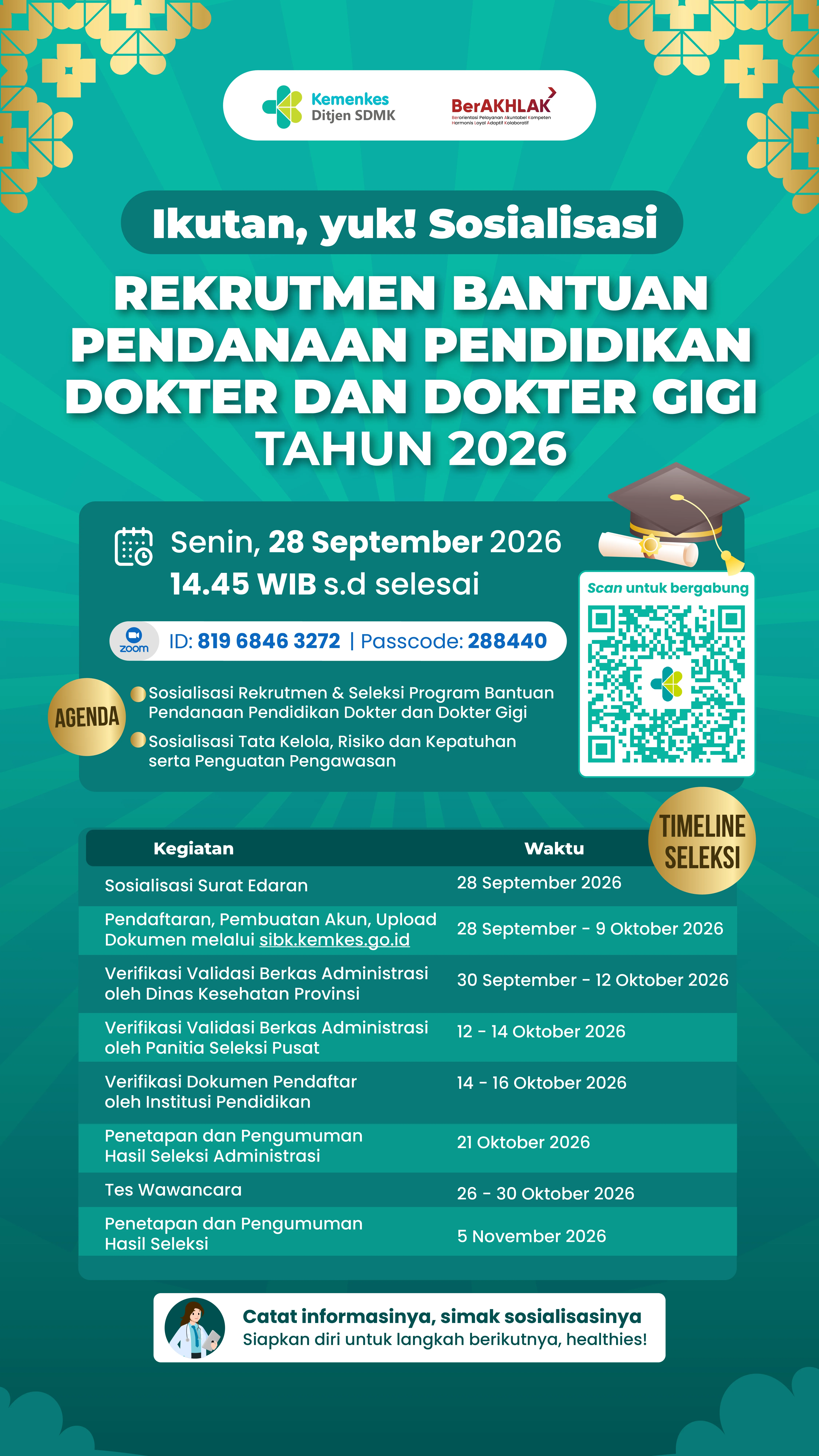 Sosialisasi Bantuan Pendanaan Pendidikan Dokter dan Dokter Gigi Tahun 2026